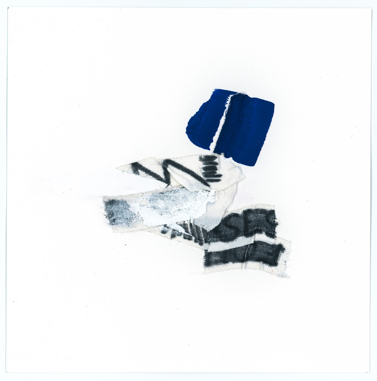 4 Senses book artwork — folded fabric and paint composition