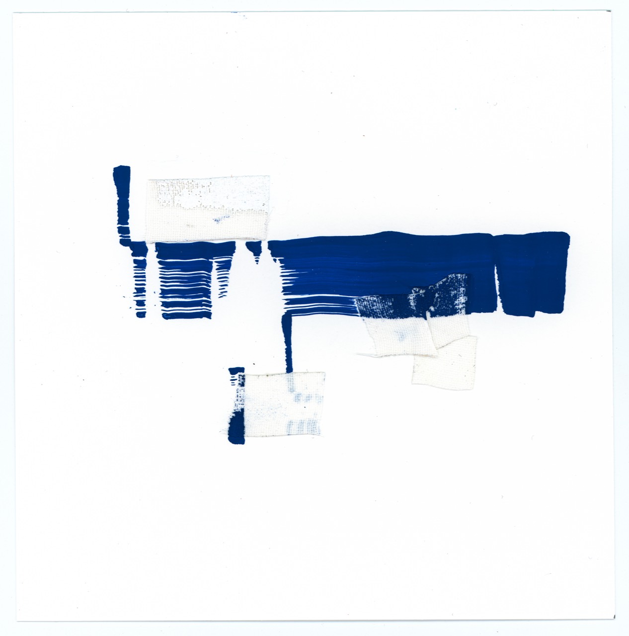 4 Senses book artwork — paint blocks with collage elements