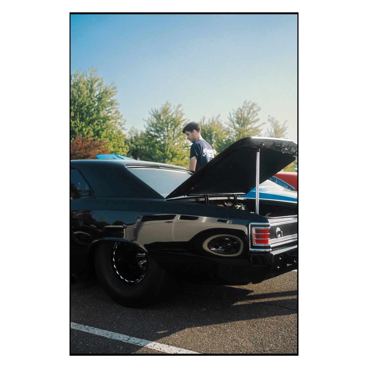 Lake Erie — visitor leaning over an engine bay