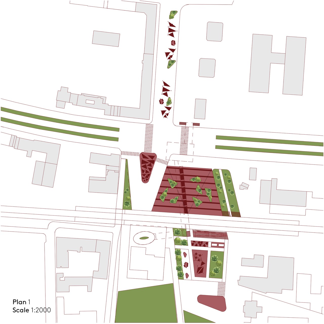 RML Link — masterplan drawing, scale 1:2000