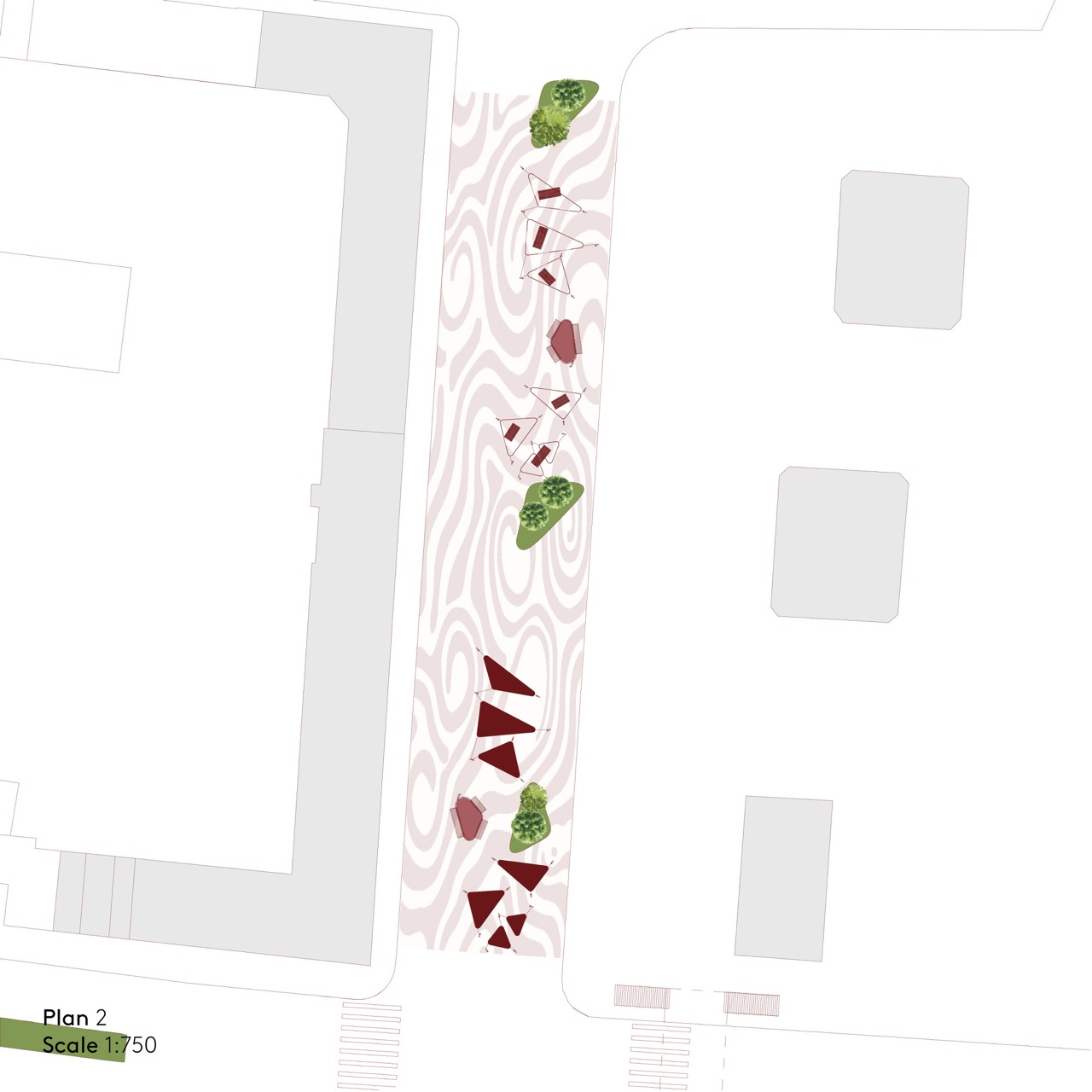 RML Link — site section through the reconnected ground level
